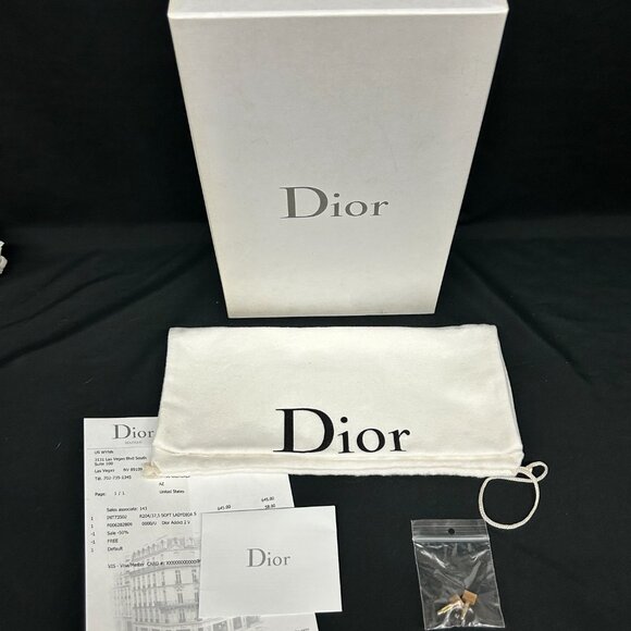 Christian Dior Soft Lady Dior Red Leather Woven Peep Toe Heels Shoes 37.5 7.5 - Picture 12 of 12